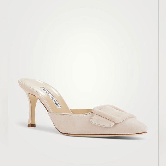 Manolo Blahnik Shoes - MANOLO BLAHNIK Maysale 70 Suede Mules